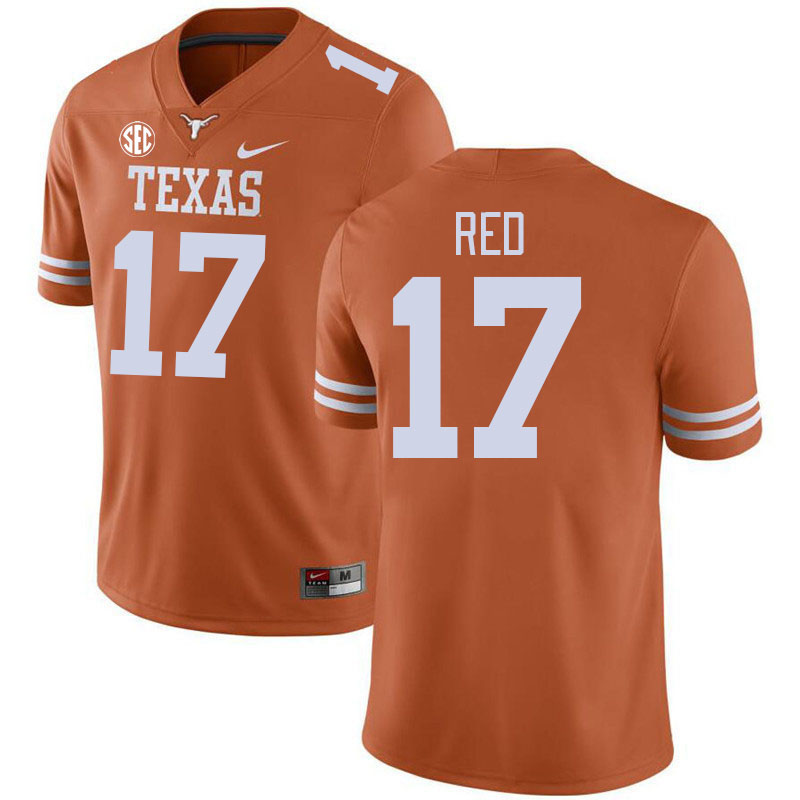 # 17 Savion Red Texas Longhorns Jerseys Football Stitched-Orange